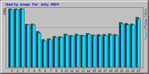 Hourly usage for July 2024